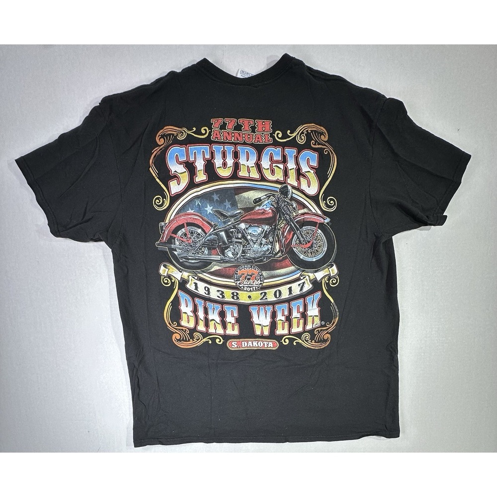 2017 Sturgis Bike Week 77th Annual Black T-Shirt XL Motorcycle‎ Rally
